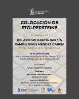 Colocación de Stolpersteine en memoria de Belarmino García García