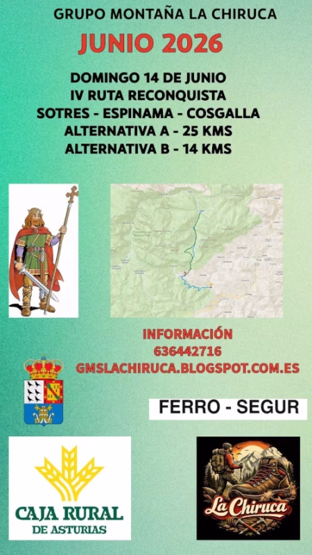 IV Ruta de la Reconquista en Picos de Europa con La Chiruca en Cudillero