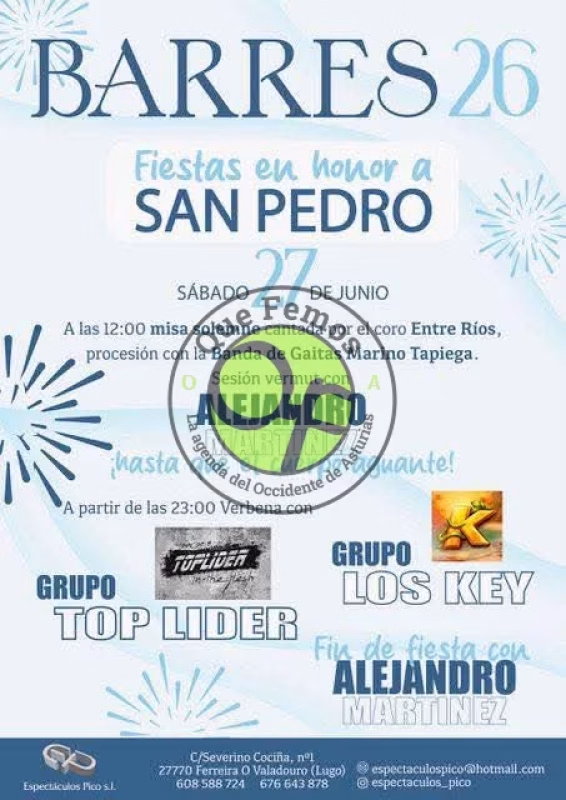 Jornada de Fiestas de San Pedro en Barres en Castropol