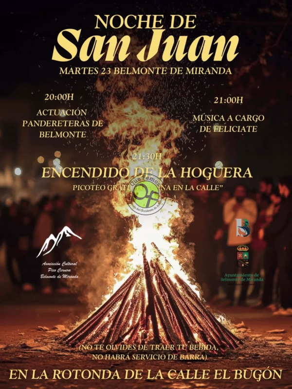 Noche de San Juan en Belmonte de Miranda en Belmonte