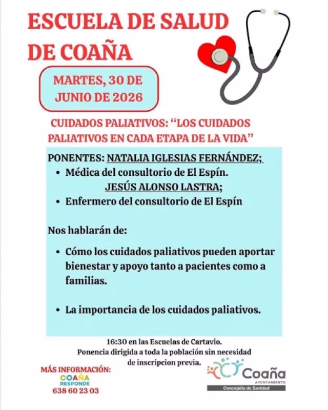 Ponencia: Cuidados paliativos en cada etapa de la vida en Coaña