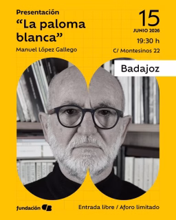 Presentación en Badajoz de La paloma blanca de Manuel López Gallego