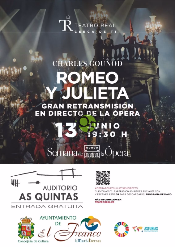 Retransmisión de la ópera: Romeo y Julieta en El Franco