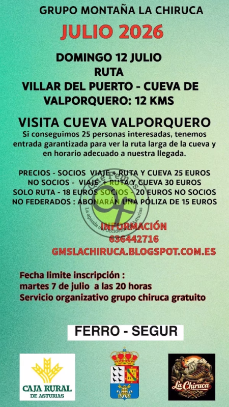 Ruta de Montaña a la Cueva de Valporquero en Cudillero