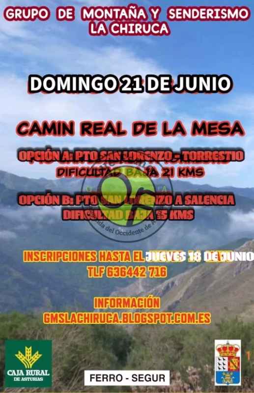 Ruta por el Camín Real de La Mesa con el Grupo de Montaña La Chiruca en Cudillero