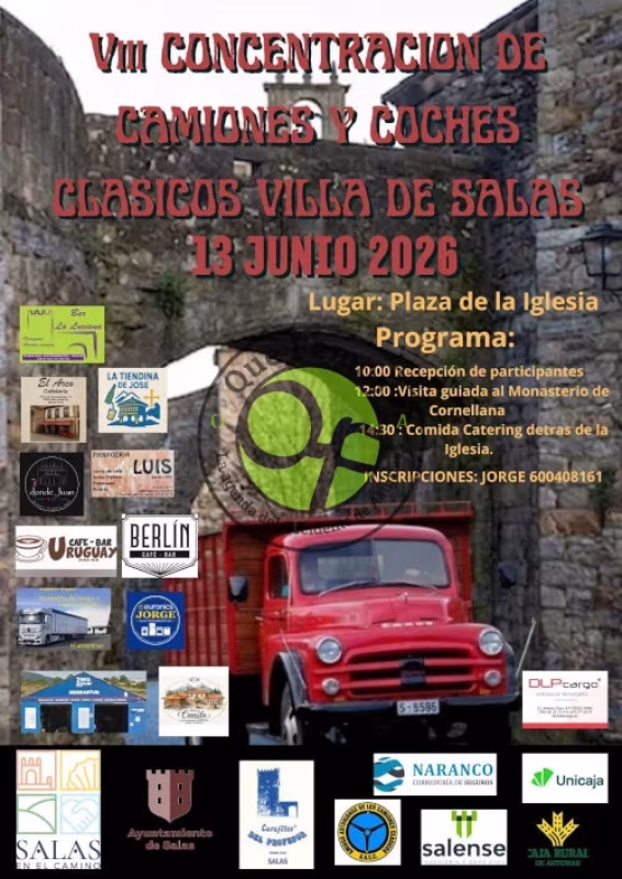 VIII Concentración de Camiones y Coches Clásicos Villa de Salas 2026 en Salas