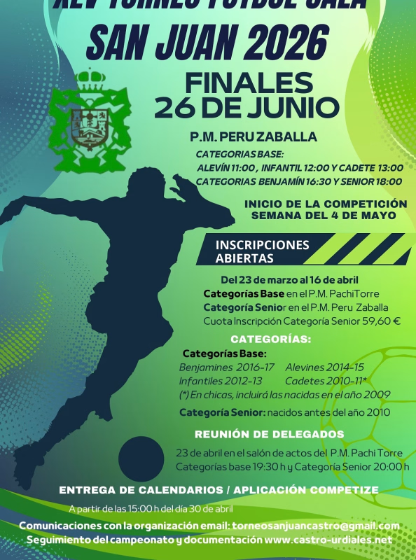 XLV Torneo Fútbol Sala "San Juan 2026" en Castro-Urdiales