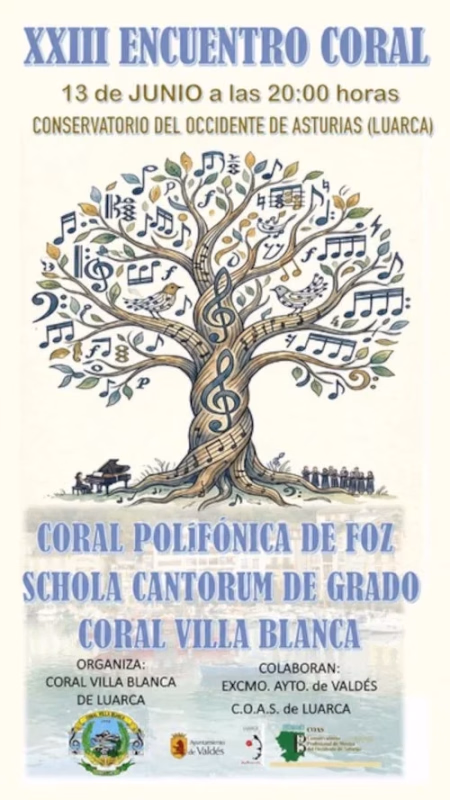 XXIII Encuentro Coral de la Coral Villa Blanca de Luarca en Valdés